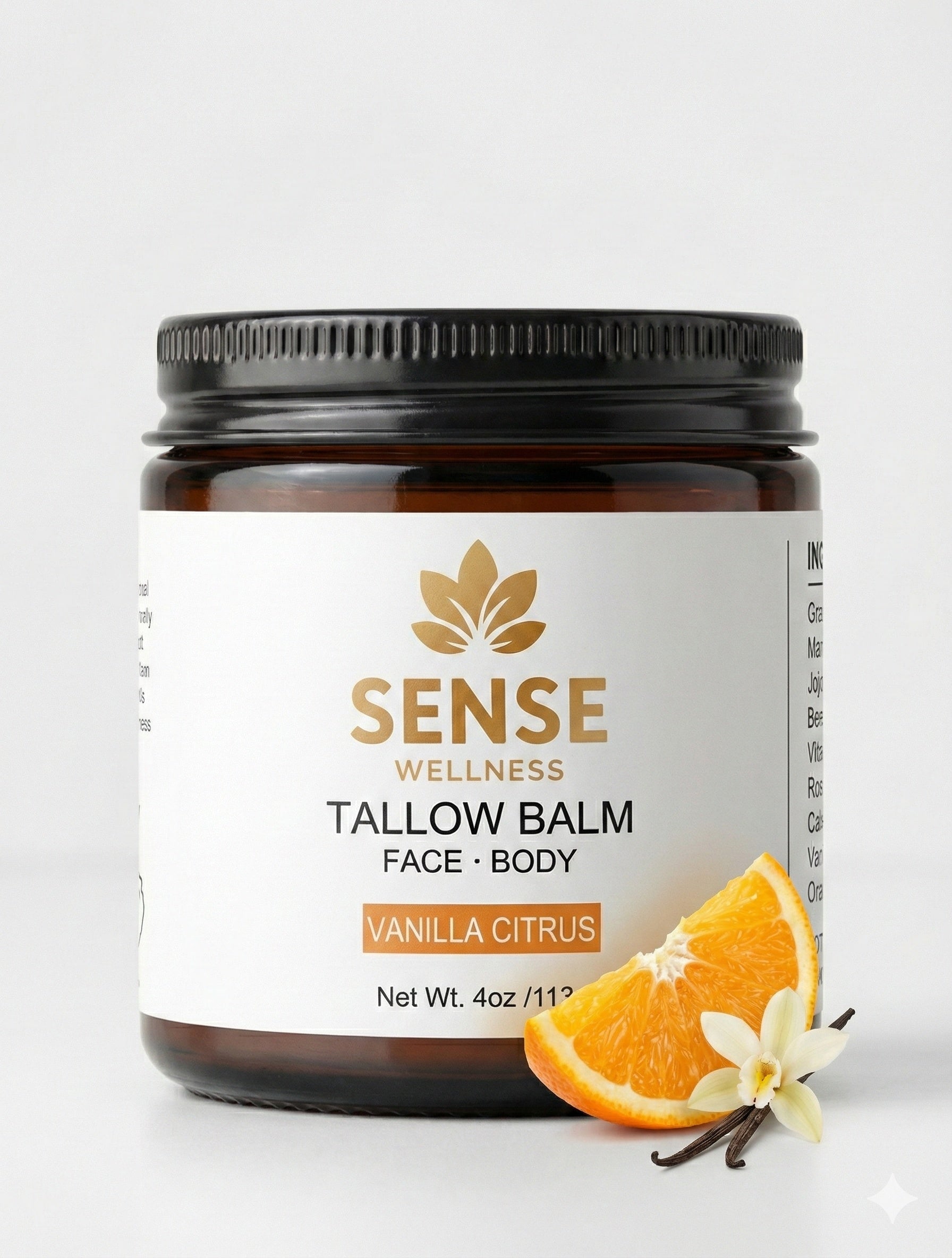 Beef Tallow Balm — Vanilla Citrus