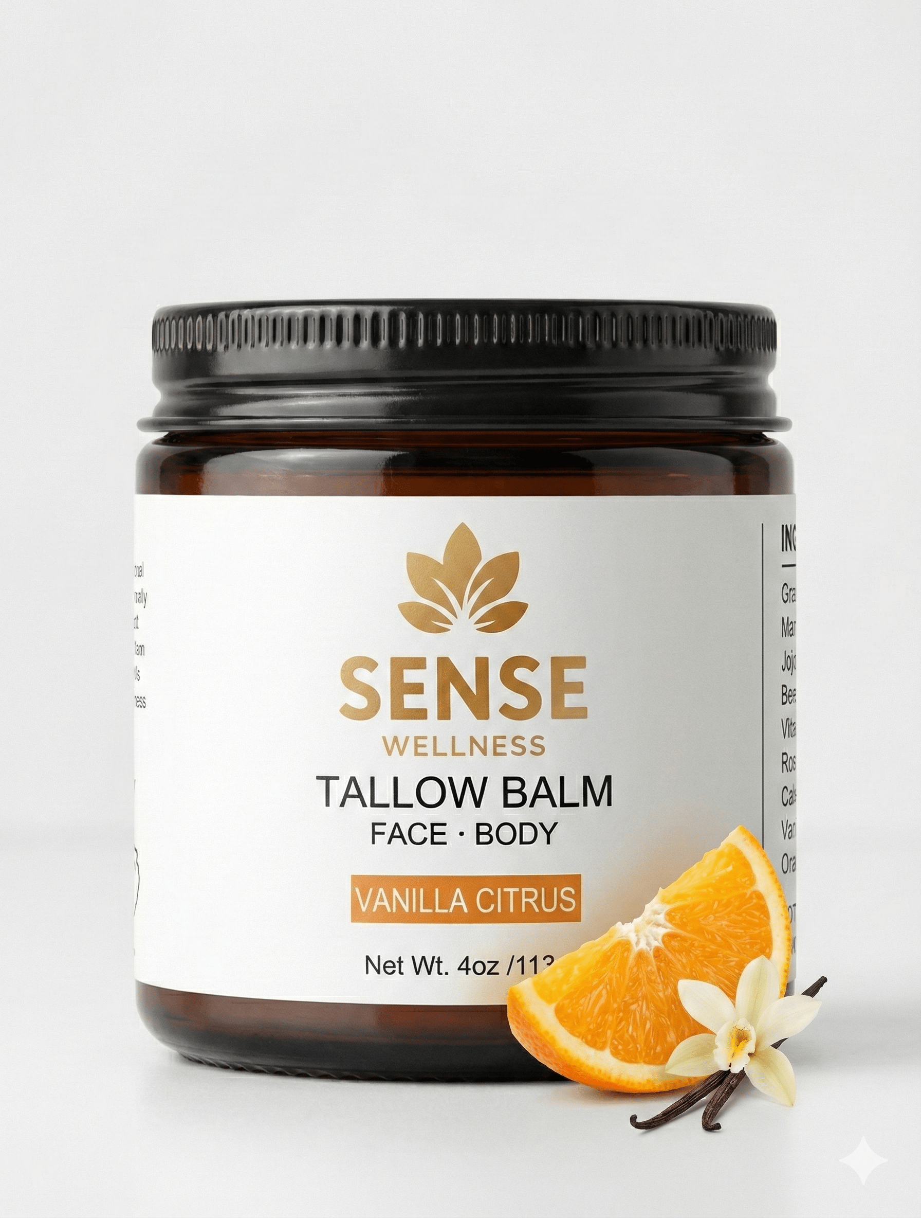 Vanilla Citrus Tallow Balm